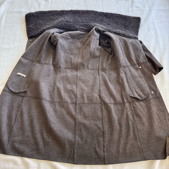 Gimo’s Suede Leather Shearling Brown Coat Size S - Picture 4 of 12